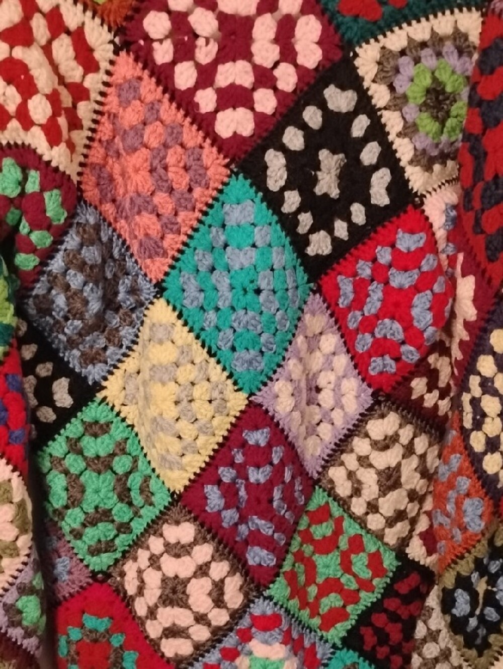 Multicolor Patchwork Crochet Sweater Tunic - Women - Picture 5 of 12